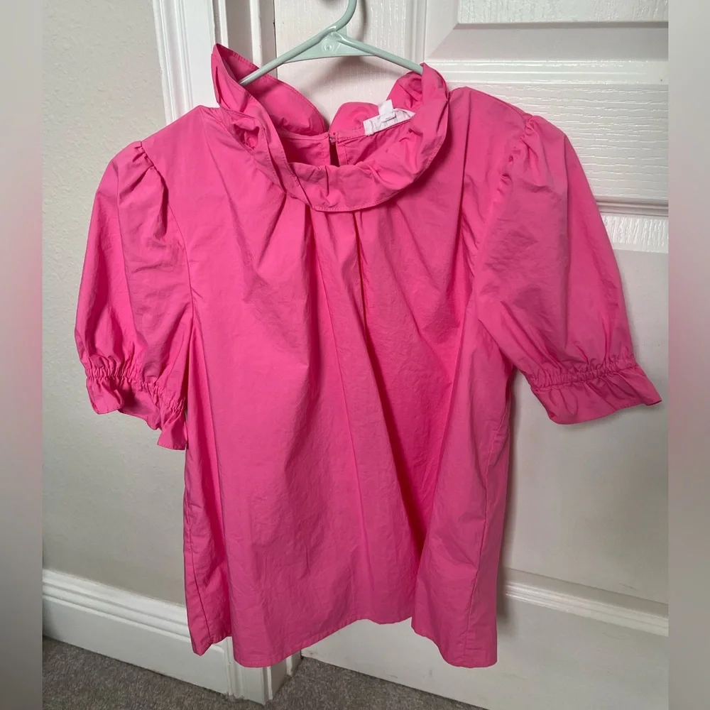 Pink Poplin Top - Picture 1 of 3